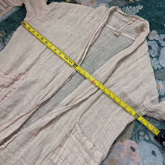 Magaschoni Linen Kimono Sweater Jacket Linen Cardigan Long Open Knit Lightweight - Picture 14 of 16